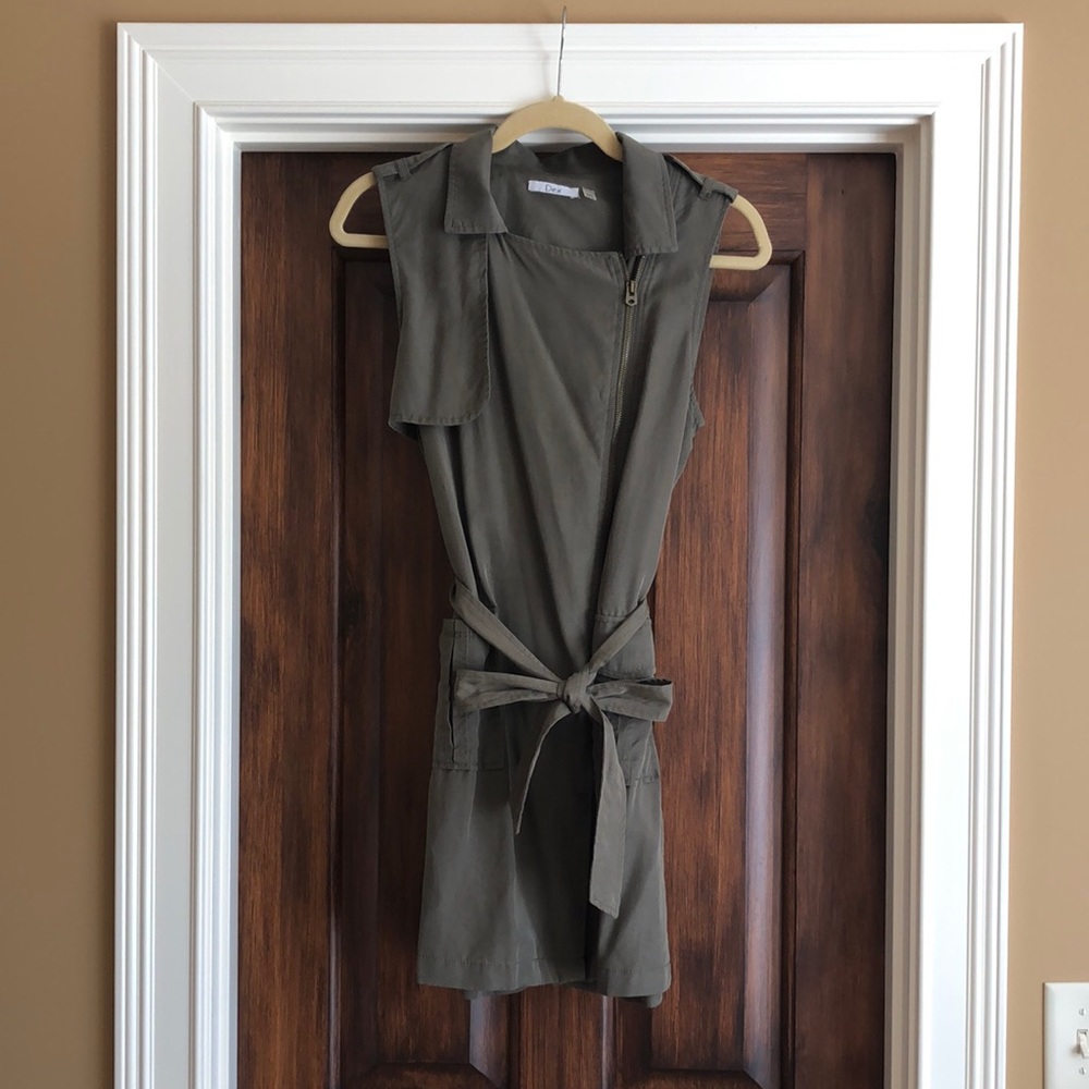 Olive Green Dex Vest / Cardigan / Coat